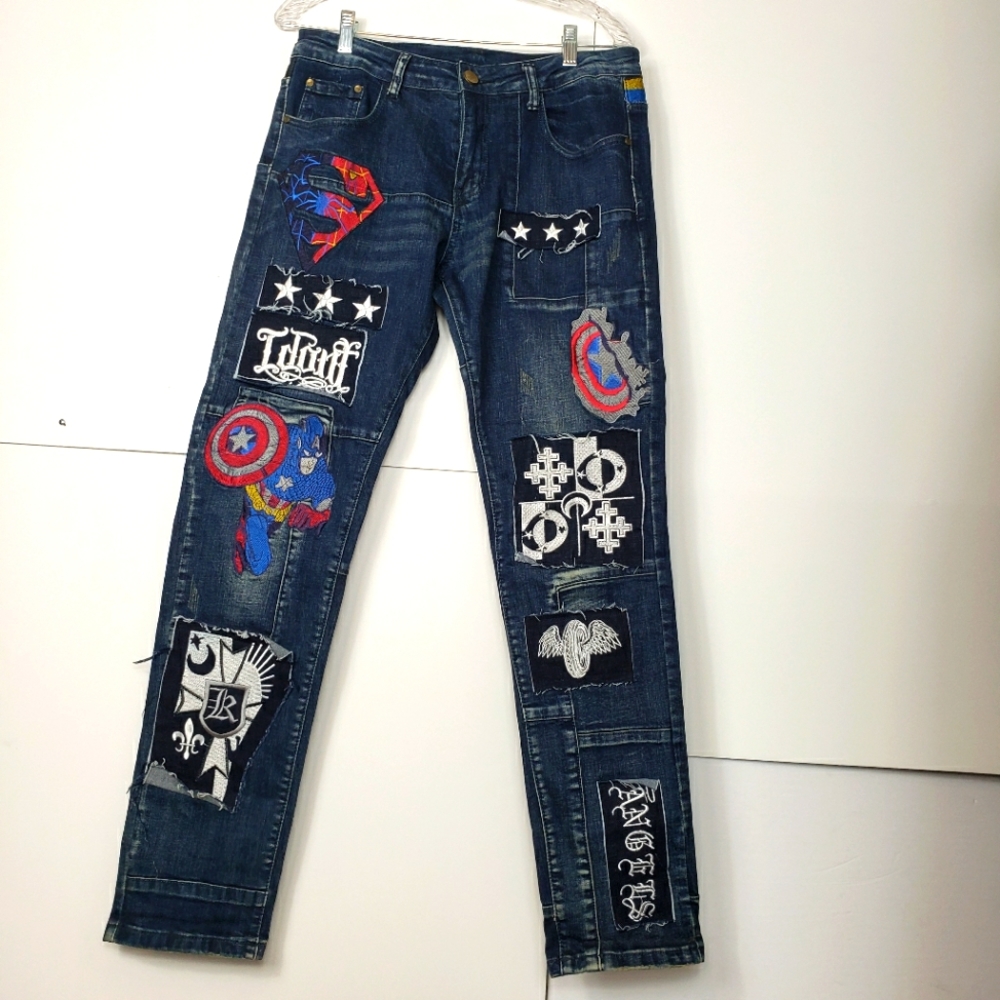 Comic Book Marvel Avengers Men's Jeans Pants Sz 34
